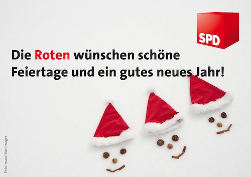 Die Roten wünschen schöne Feiertage und ein gutes neues Jahr!
