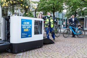 Zur Kampagne gehört auch eine Gratis-Fahrradwäsche Foto: Lutz Leitmann/Stadt Bochum